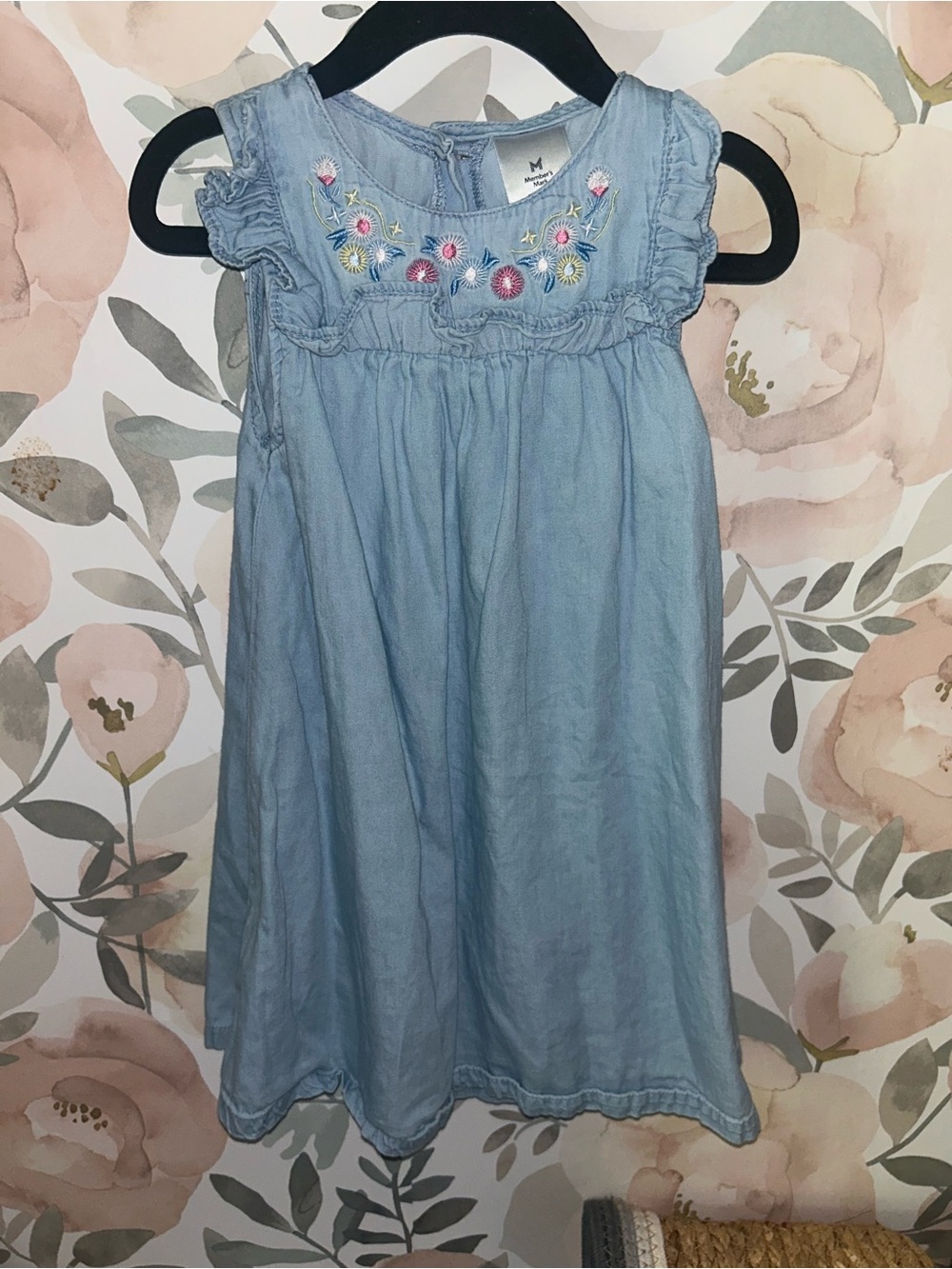 🌼2 for $5🌼 Embroidered Light Blue Chambray Girls' Casual Dress